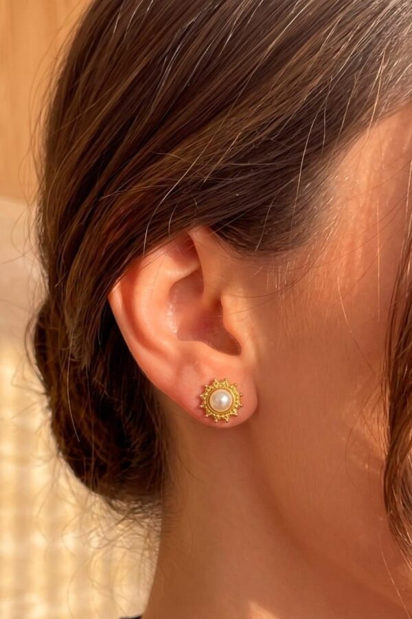 Petite Pearl Sun Studs