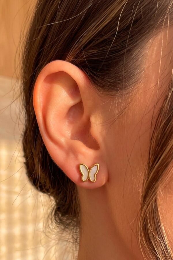 Ivory Butterfly Studs