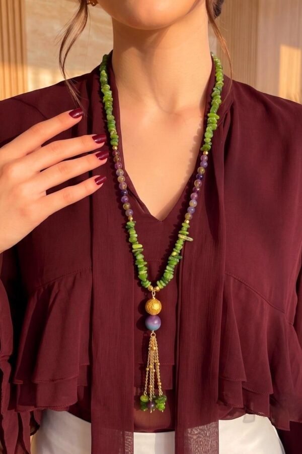 Emerald Tassel Beads