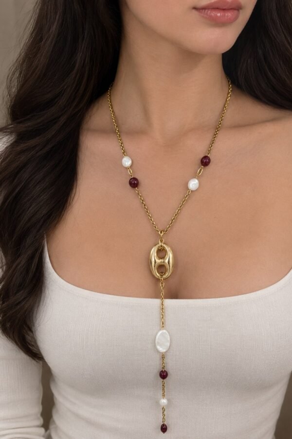 Beaded Charm Lariat