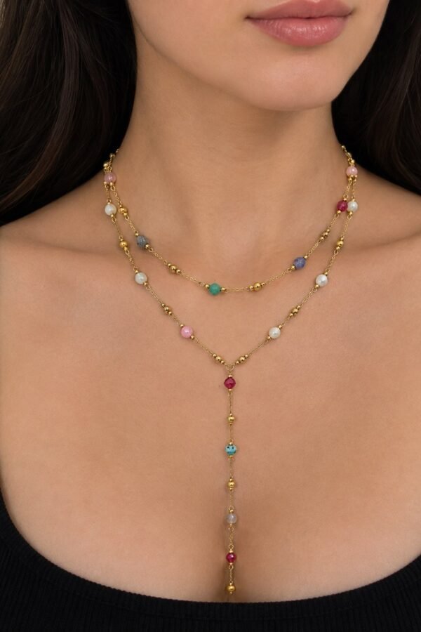 Colorful Bead Lariat