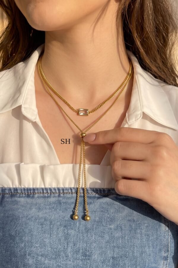 Pearl Bar Lariat