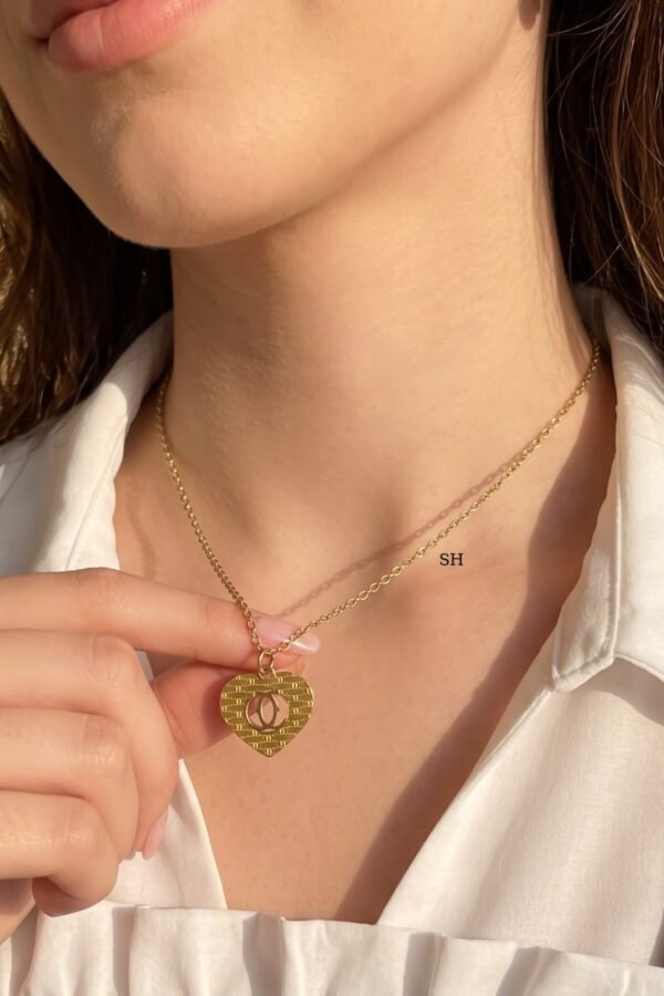 Etched Heart Medallion