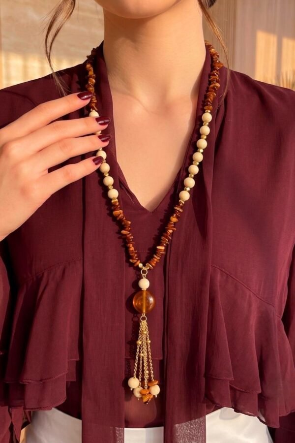 Amber Tassel Medallion