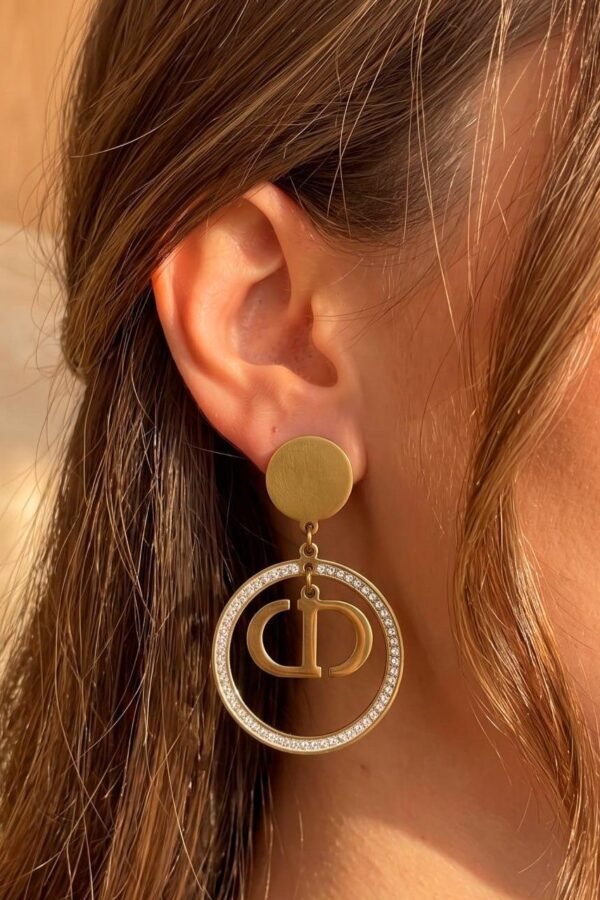 Monogram Circle Drops