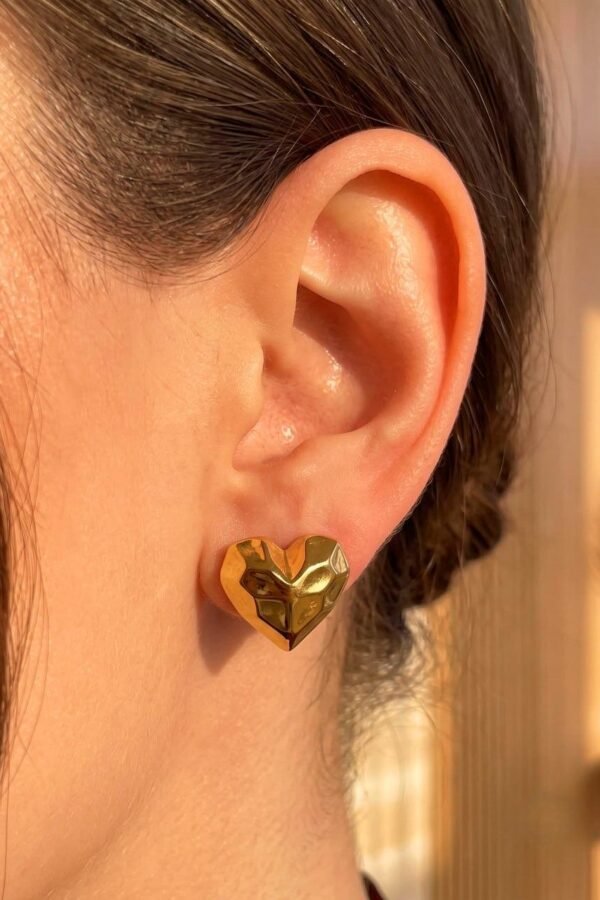 Faceted Gold Hearts
