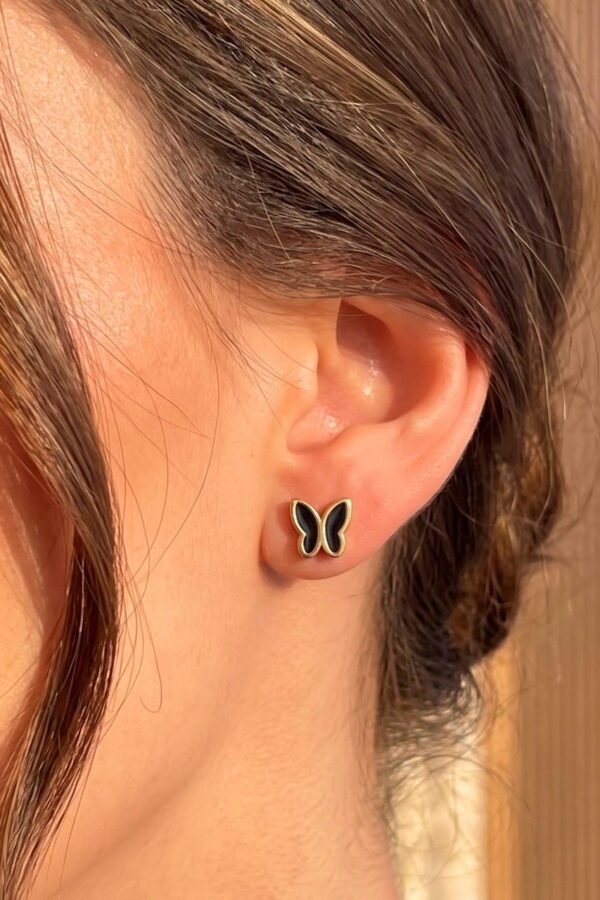Midnight Butterfly Studs