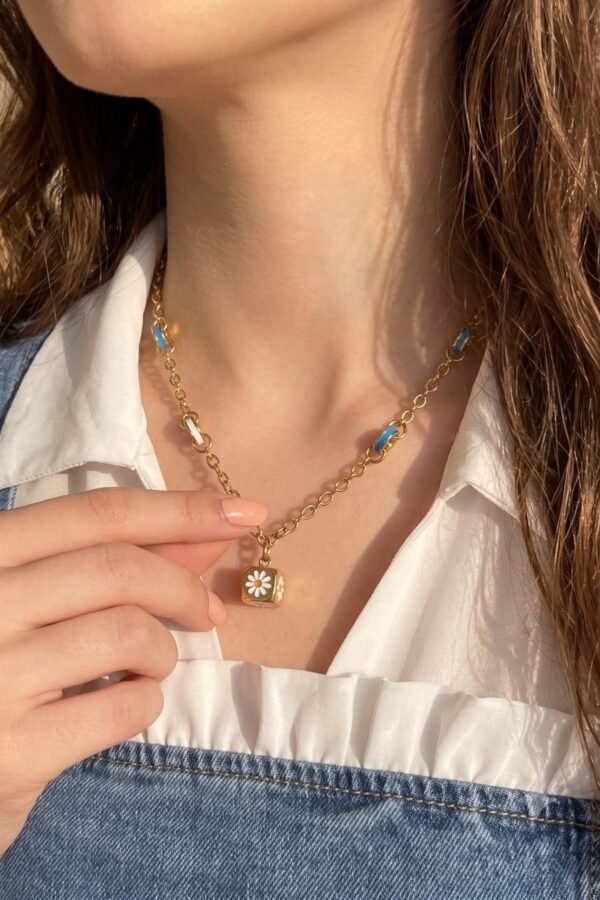 Turquoise Daisy Charms
